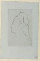 Eva Gonzales, de profil a gauche (Eva Gonzales, profile turned  to the left)