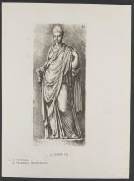 Female figure with headdress Plate 45 from Signorum veterum icones, 100 plates plus  title-page, of etchings after classical sculpture, dedicated to  Johannes Wtenbogaard and Constantijn Huygens