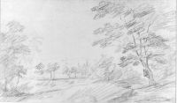 Landscape with house by a lake