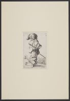 Gentleman just off his horse [portrait of Callot's older  brother] (le gentilhomme au plastron de fourrure)