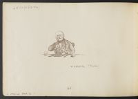 Man at table eating pickles