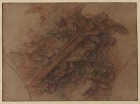 Angels carrying the Cross (recto)