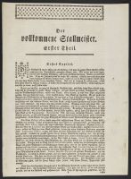 Text from a German edition of William Cavendish's 'La méthode nouvelle et Invention extraordinaire de dresser les chevaux'