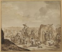 Moses striking the rock