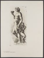 Left profile view of young male nude with cup Plate 54 from Signorum veterum icones, 100 plates plus  title-page, of etchings after classical sculpture, dedicated to  Johannes Wtenbogaard and Constantijn Huygens