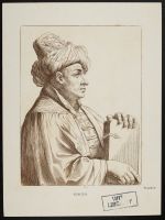 Figure of a man holding a book
