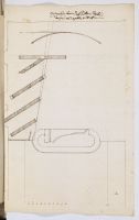 Carapecchia's Pratica delle machine de'Teatri. Plan of the stage  of the Marcello de Rosis theatre in the gentleman's palace at S. Onofrio (recto)