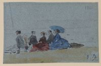 Women on a Beach, Trouville (recto)