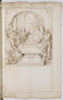 Design for the Valletta Conventual church nave tombstone of Fra Melchiore Alvaro Pereira Pinto Coutinho