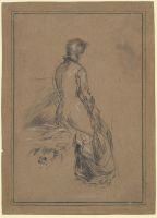 Woman seated, back view