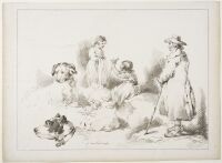 Studies of figures and animals