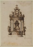 Design for a tabernacle, with the Chair of Saint Peter