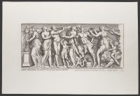 Plate 47 of 'Admiranda Romanarum Antiquitatum ac Veteris Sculpturae Vestigia': Tibicinia cornicien ante aram