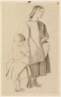 Young girl and child
