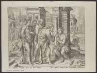 Christ gives sight to the man born blind.