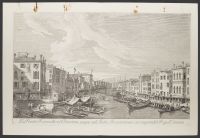 Ex Ponte Rivoalti ad Orientem, usque ad Aedes Foscarorum, cui respondet Ripa Vinaria (View East from the Rialto Bridge)