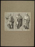 Three statues of ancient Romans