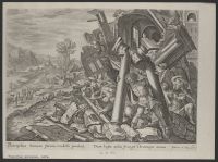 Samson pulling down the temple of the Philistines