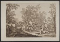 Seven Bacchanal children at play with a goat in a landscape