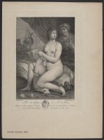 Nude woman speaking to a servant