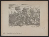 Landscape with buildings on a hill
