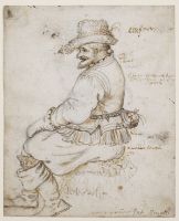 Seated burgher (recto)