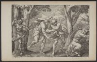 Two men and a nymph threatening a satyr