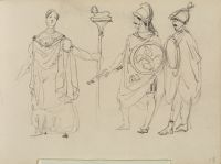 Studies of actors from scenes of Anthony and Cleopatra