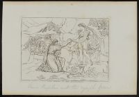 Numa Pompilius receiving a scroll from nymph Egeria