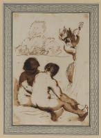 Two nymphs and a satyr
