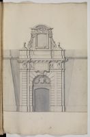 Front elevation of a military gateway III