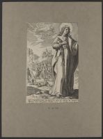 Saint John with scenes of his martyrdom in the background