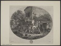 Figures outside a tavern