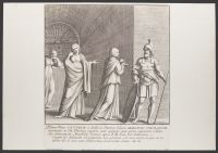 Plate 83 of 'Admiranda Romanarum Antiquitatum ac Veteris Sculpturae Vestigia': Veturiae et Marcium Coriolanum