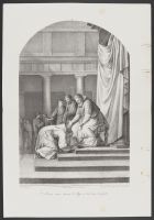 St. Bruno arrive devant le Pape et lui baise les pieds