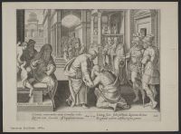 Cornelius and his family being baptized by Saint Peter