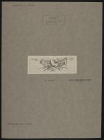 Vignette with musical instruments and tools