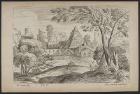Landscape with figures and buildings