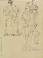 Studies of actors and actresses in Roman costume