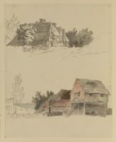 Cottages at Chiddingstone, Kent (two drawings on one sheet)