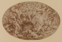 Boar hunt with Venus and Adonis embracing in the background