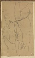 Male nude - study for 'The Coast of Britain' (mounted with  D.1962.GC.201)