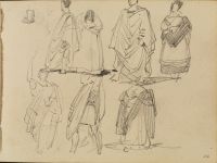 Studies of an actor in a toga, an actress as a Roman woman