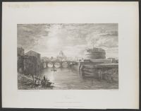 Rome, Bridge & Castle of St. Angelo, on the Tyber