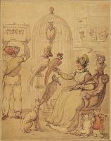 Lady surrounded by her pets