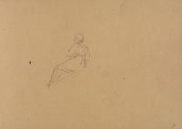 Slight sketch of seated woman