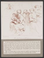 Studies of figures, including a mother and child