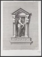 Plate 28: Male figure in a niche holding a book
