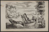 Landscape with men in a rowing boat