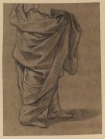 Standing draped figure, from the waist down (recto)